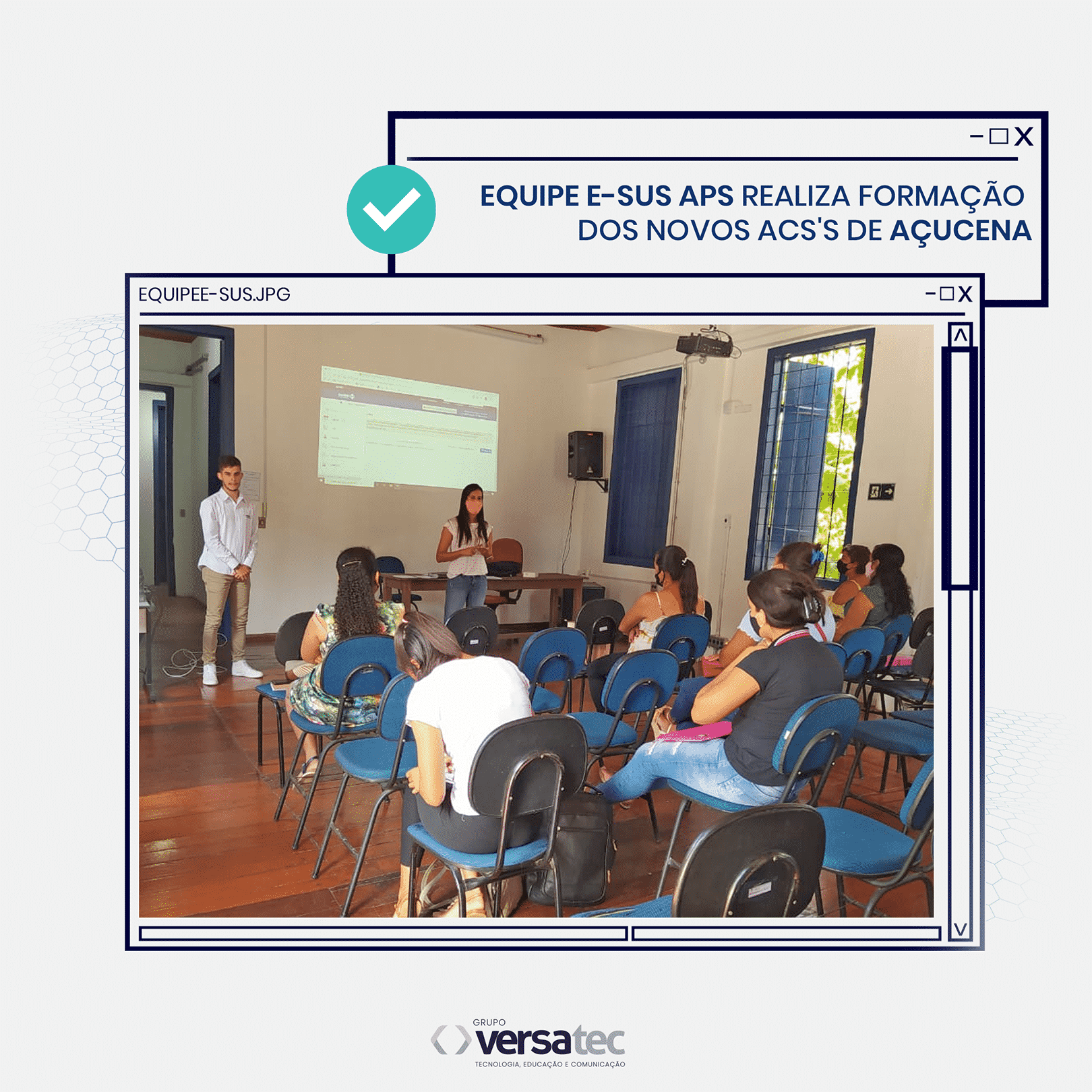 Equipe e-SUS APS realiza formação dos novos ACS's de Açucena