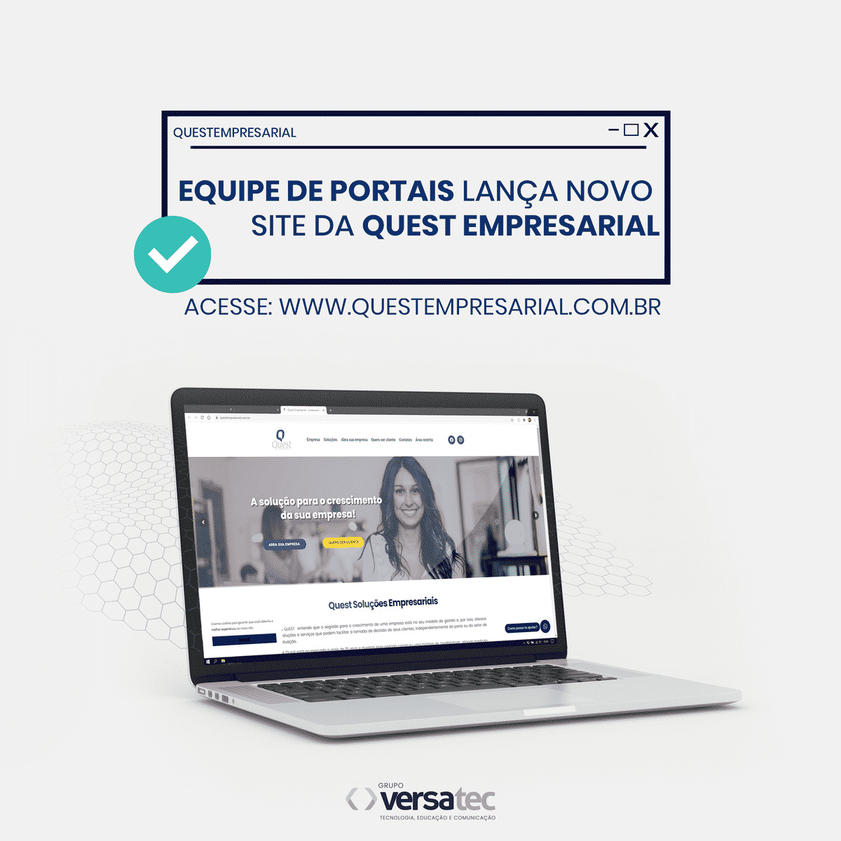 Equipe de portais lança novo site da Quest Empresarial